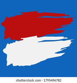 Ilustración vectorial del fondo abstracto rojo y blanco