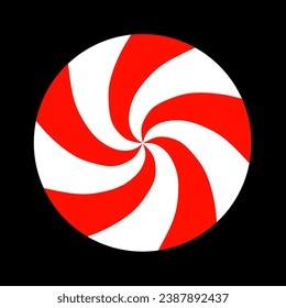 vector illustration of red and white candy