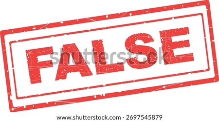 vector illustration red worn texture rubber stamp false text
