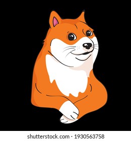vector illustration redhead suspect dog
