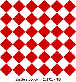 Vector illustration of a red-white equilateral square. lined with pattern, seamless background image