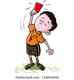 Vector illustration, referee, cartoon concept, white background.