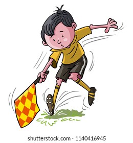 Vector illustration, referee, cartoon concept, white background.