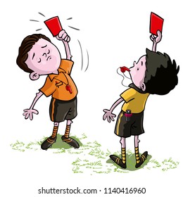 Vector illustration, referees, cartoon concept, white background.