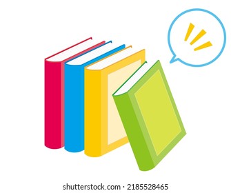 Vector illustration of the book.　Textbook. Reference books.