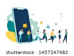 Vector illustration, referral marketing concept, friends loyalty program, promotion method vector