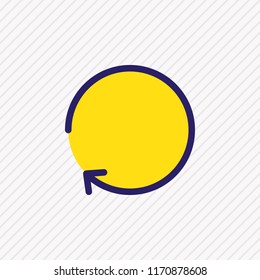 Vector illustration of refresh icon colored line. Beautiful app element also can be used as reload icon element.