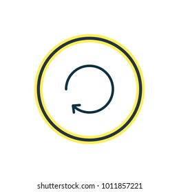Vector illustration of refresh icon line. Beautiful app element also can be used as reload icon element.