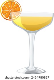 Vector illustration of a refreshing citrus drink