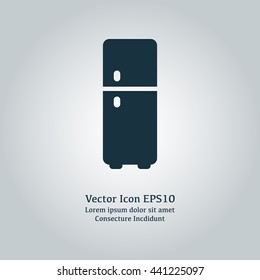 Vector illustration of refrigerator icon