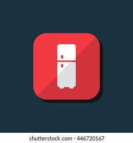 Vector illustration of refrigerator icon