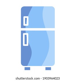 vector illustration of refrigerator.  illustrations for interiors, household furniture, home appliance.  flat minimalist design eps 10