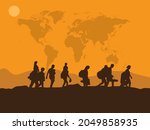 Vector illustration of Refugee concept design, It can use for Banners, Posters, Web, Digital, etc. Due to war, climate change, and global political issues, the refugee problem is gaining momentum.