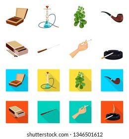 Vector illustration of refuse and stop icon. Collection of refuse and habit vector icon for stock.
