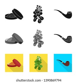 Vector illustration of refuse and stop icon. Set of refuse and habit stock vector illustration.