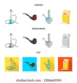 Vector illustration of refuse and stop logo. Collection of refuse and habit stock symbol for web.