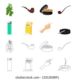 Vector illustration of refuse and stop logo. Set of refuse and habit vector icon for stock.