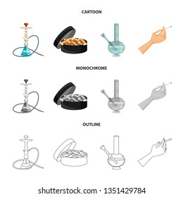 Vector illustration of refuse and stop logo. Set of refuse and habit stock vector illustration.