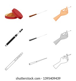 Vector illustration of refuse and stop logo. Set of refuse and habit vector icon for stock.