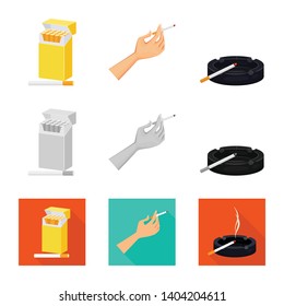 Vector illustration of refuse and stop logo. Set of refuse and habit vector icon for stock.