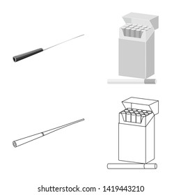 Vector illustration of refuse and stop logo. Set of refuse and habit stock vector illustration.