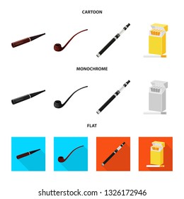 Vector illustration of refuse and stop sign. Collection of refuse and habit stock vector illustration.