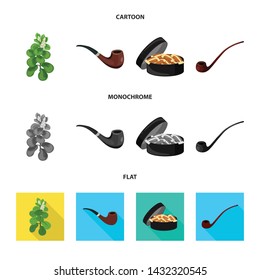 Vector illustration of refuse and stop sign. Collection of refuse and habit stock vector illustration.