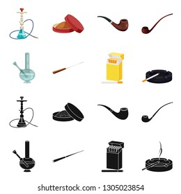 Vector illustration of refuse and stop symbol. Set of refuse and habit vector icon for stock.