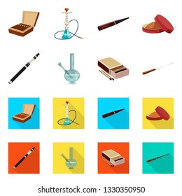 Vector illustration of refuse and stop symbol. Collection of refuse and habit stock vector illustration.