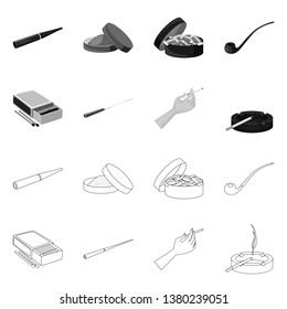 Vector illustration of refuse and stop symbol. Collection of refuse and habit stock vector illustration.