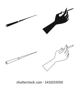 Vector illustration of refuse and stop symbol. Set of refuse and habit stock symbol for web.