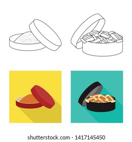 Vector illustration of refuse and stop symbol. Set of refuse and habit vector icon for stock.