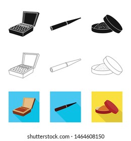 Vector illustration of refuse and stop symbol. Collection of refuse and habit vector icon for stock.