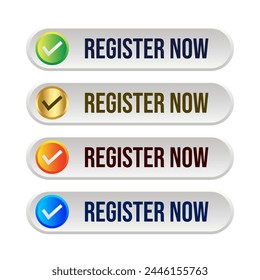 Vector Illustration Register Now Label vector.