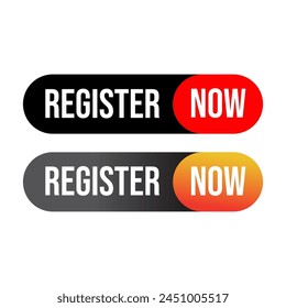 Vektorillustration Jetzt registrieren Label-Vektorgrafik.