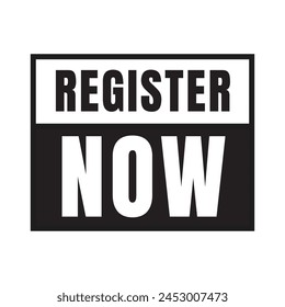 Vector Illustration Register Now Label vector.