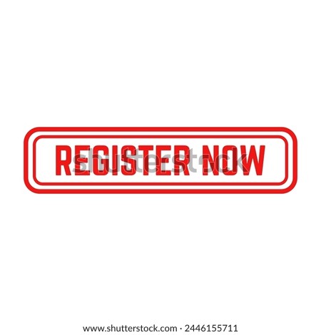 Vector Illustration Register Now Label vector.