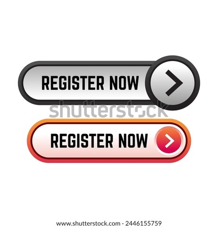 Vector Illustration Register Now Label vector.