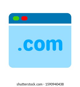 Vector illustration of registration & domain name concept with "domain" web and website hosting icon