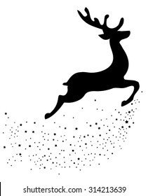 vector illustration of reindeer Christmas background