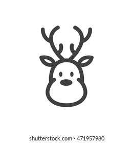 Vector Illustration of a Reindeer Icon