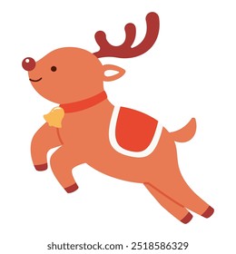 vector illustration of a reindeer isolated on white for banners, cards, flyers, social media wallpapers, etc.
