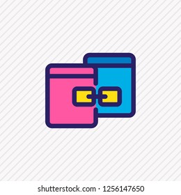 Vector illustration of related content icon colored line. Beautiful marketing element also can be used as link website icon element.