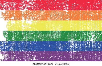 Vector illustration related to LGBT pride, with the colors of the rainbow which is the flag of the lesbian, gay, bisexual and trangender LGBT Organization