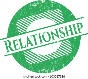 Vector illustration of Relationship rubber grunge seal
