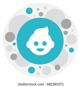 Vector Illustration Of Relatives Symbol On Kid Icon. Premium Quality Isolated Baby Element In Trendy Flat Style.