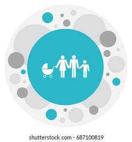 Vector Illustration Of Relatives Symbol On Family Icon. Premium Quality Isolated Lineage Element In Trendy Flat Style.