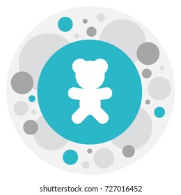 Vector Illustration Of Relatives Symbol On Teddy Bear Icon. Premium Quality Isolated Toy Element In Trendy Flat Style.