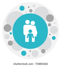 Vector Illustration Of Relatives Symbol On Family Icon. Premium Quality Isolated Lineage Element In Trendy Flat Style.