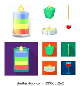 Vector illustration of relaxation and flame icon. Collection of relaxation and wax vector icon for stock.